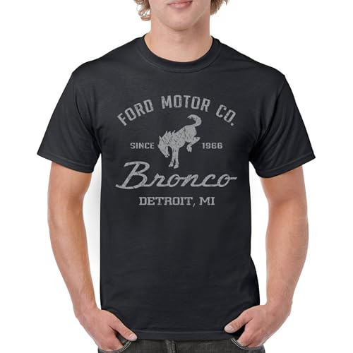 Ford Motor Co Bronco Detroit MI T-Shirt Vintage Truck Since 1966 4x4 Off Road Adventure Classic Car Fan Men's Tee