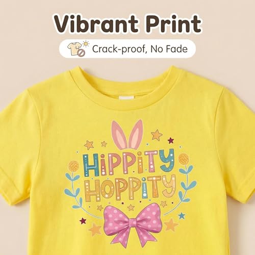 Image of Easter Shirts for Girls Kids Easter Gift Bunny T-Shirt Clothing 3-12 Years