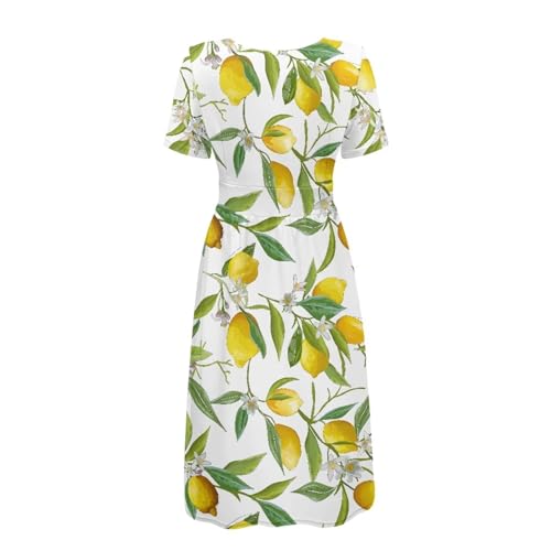 Image of Women's Summer Formal Dresses Short Sleeve Wrap V Neck Dresses Bridesmaid Wedding Guest Dress with Pockets