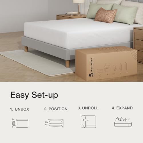 Novilla Queen Mattress, 10 Inch Queen Size Memory Foam Mattress in a Box, Gel Memory Foam for Comfort & Cooling Night Sleep, CertiPUR-US Certified — view 7
