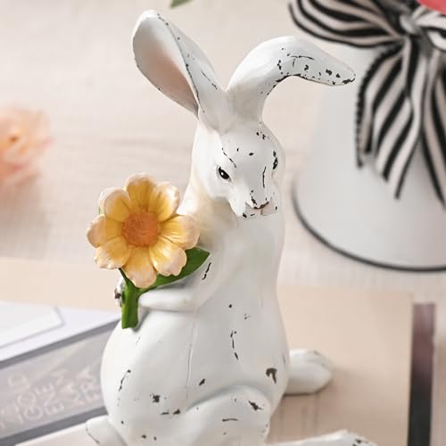 Valery-Madelyn-Easter-Bunny-Decorations-for-Home-Medium-White-Couple-Rabbits-Figurine-Tabletop-Decor-2Pcs-Cute-Easter-Gifts-Resin-Statues-for-Spring-Holiday-Indoor-Party-Table-Centerpieces-6 Valery Madelyn Easter Bunny Decorations for Home Medium White Couple Rabbits Figurine Tabletop Decor 2Pcs Cute Easter Gifts Resin Statues for Spring Holiday Indoor Party Table Centerpieces 6