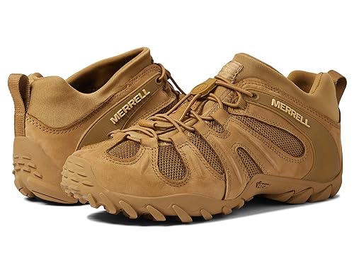Image of Merrell Men's Chameleon 8 Stretch Tactical Work Shoes, Waterproof Nubuck & Mesh Upper Ultra-Lightweight Hiking Combat Boots