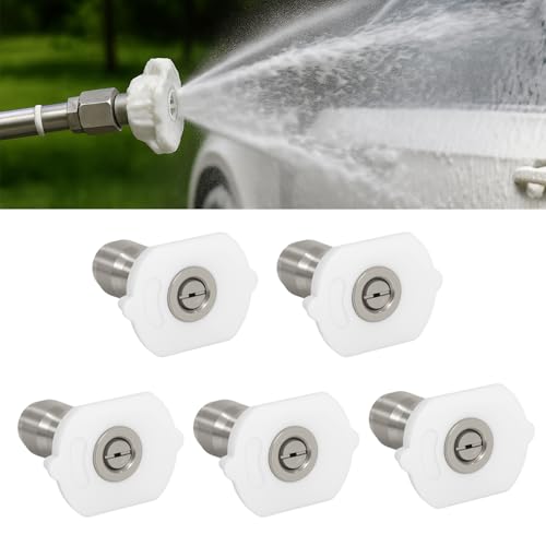 Podoy 40 Degree Pressure Washer Nozzle Tips, 3.0 Orifice (Wh...