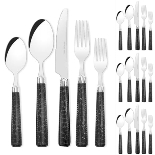 Ensemble de couverts noirs pour vos dîners et repas de fête