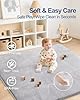 SEPARO Thick Baby Play Mat for Floor,50 x 50 Playpen Mat,Tummy Time Foam Mats,Ultra Soft Support & Plush Feel,Easy Care with Non-Slip Cushioned for Infant,Kids and Toddler Crawling,Grey #2