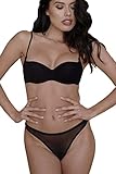Cosabella womens Soire Confidence Classic Thong Panties, Black, Small-Medium US