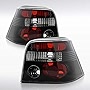 Autozensation Compatible with Volkswagen Golf Iv Mk4 1999-2006, Euro Black Tail Lights, L+R Pair Taillight Assembly