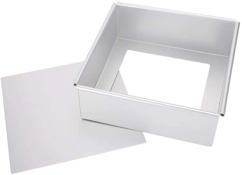 Stampo per Torta da Forno a Forma Quadrata in Alluminio Anodizzato Stampo per Torta per Mousse con Fondo Rimovibile per Cucina Domestica