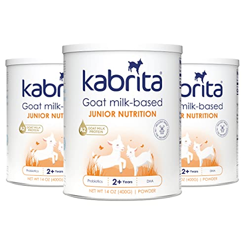 Kabrita Junior Goat Milk Powder for Kids - Easy to Digest for Ages 2-7 - Immunity Boosting Containing Vitamin C, D, E, Protein & Calcium - Non-GMO Gentle on Sensitive Tummies - 14 Oz (Pack of 3)