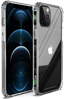 Migeec Compatible with iPhone 12 Pro Max Case Hard PC + Soft TPU Frame [Shock-Absorbing] Phone Case for iPhone 12 Pro Max - Crystal Clear