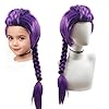 for Rumi Wig, Long Purple Braid Wigs for Kids Girls, Purple Braid Costume Cosplay Wigs, Halloween Costume Wig, Purpl-e Wig with Braided Daily Party, Halloween Accessories Props