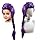 for Rumi Wig, Long Purple Braid Wigs for Kids Girls, Purple Braid Costume Cosplay Wigs, Halloween Costume Wig, Purpl-e Wig with Braided Daily Party, Halloween Accessories Props