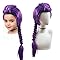 for Rumi Wig, Long Purple Braid Wigs for Kids Girls, Purple Braid Costume Cosplay Wigs, Halloween Costume Wig, Purpl-e Wig with Braided Daily Party, Halloween Accessories Props