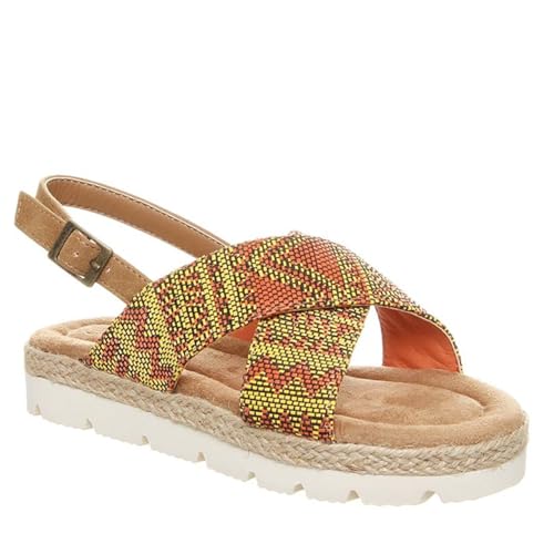 BEARPAW Raelynn Yellow Youth Multiple Colors | Youth's Sandal | Kid's Shoe | Comfortable & Lightweight
