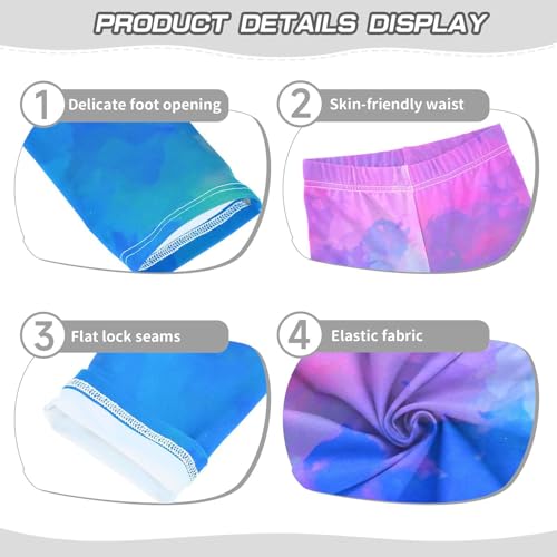 GuoChe Digital Strokes Paint Abstract Little Girls Shorts Cotton Cartwheel Shorts Swimsuit Under Dress3