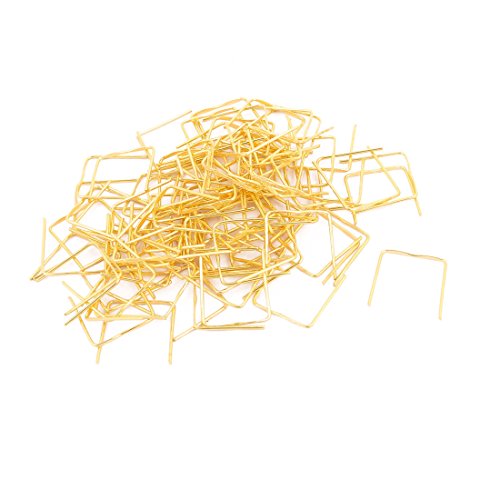 Aexit 100 Pcs Lighting fixtures and controls Chandelier Connectors 16mm Width Gold Tone for Fastening Crystal