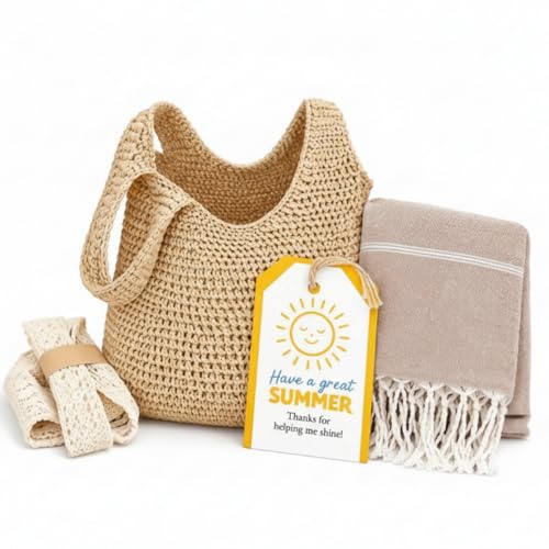 Hahafelt 2 piezas bolsa tote de verano y toalla de playa miniatura 1