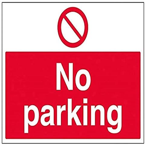 V Safety No Parking Sign - 400mm x 300mm Cover