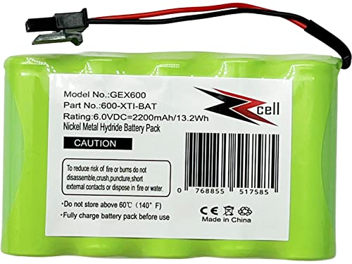 Zzcell Battery Replacement For Ge Interlogix Simon Xti, Xti-5 Alarm Security System 600-Xti-Bat Wireless Control Panel 6V 2200Mah #TOP4