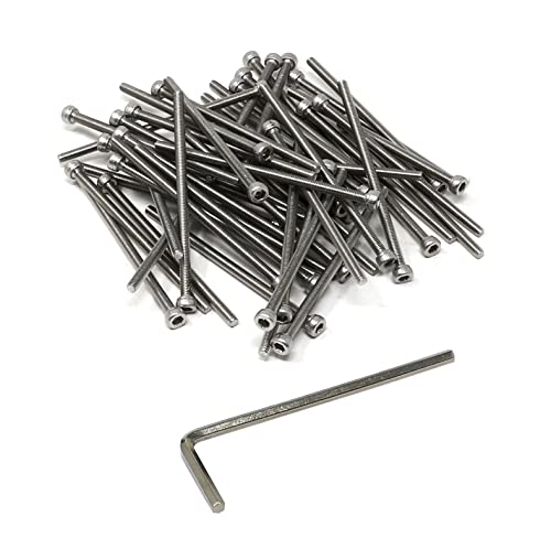 Image of iexcell 50 Pcs M3 x 60mm Thread Pitch 0.5 mm Stainless Steel 304 Hex Socket Head Cap Screws Bolts Kit