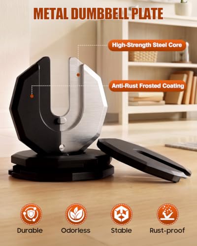 Image of Adjustable Dumbbells Set of 2 for Home Gym Fitness Free Weights Set