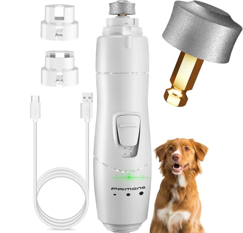 Low Vibration Dog Nail Grinder with LED Light – 2-Speed Quiet Nail Trimmer for Small & Medium Dogs, Cats, and Other Pets Professional Grinder