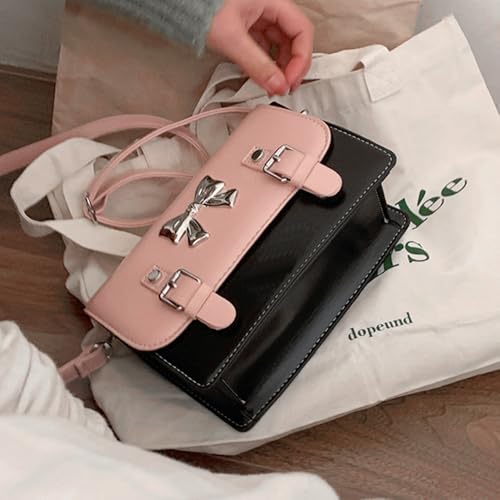 Crossbody Bag for Girls，Small Square Shoulder Bag with Bow Accent Handbags Cross Body Purses4