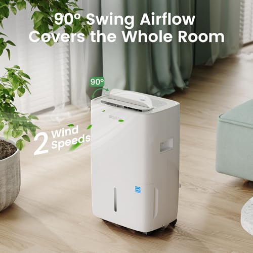 Image of Waykar 120 Pints Energy Star Dehumidifier for Spaces up to 6,000 Sq. Ft at Home, in Basements and Large Rooms with Drain Hose and 1.14 Gallons Water Tank