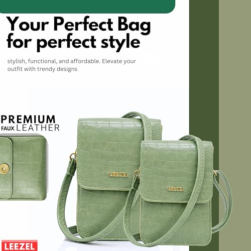 Image of LEEZEL Women's Girls Wallet Sling Bag for Mobile Cell Phone Holder