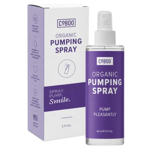Image of CoBoo Original Organic Pumping Spray, Lanolin-Free Flange Lubricant, 2 oz | Original Breast Pump Spray, Vegan & Plant-Based Pumping Essentials for Sore Nipples, Reduces Friction & Chafing, Made in USA