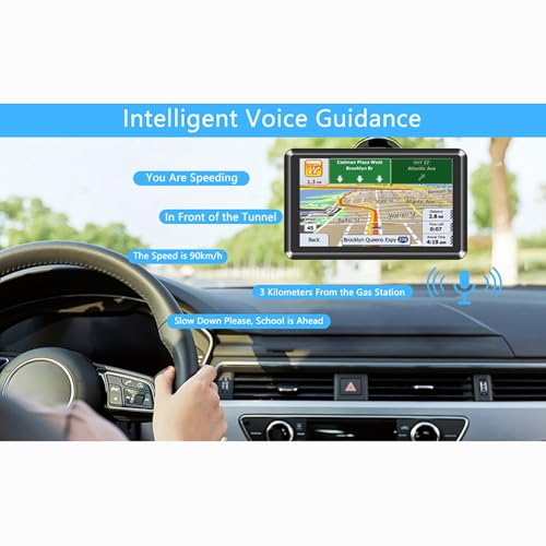 NEWFUN Navigationsgeräte für Auto,GPS LKW Navigationsgeräte, 2025 Europa Karten,5 Zoll Navi für Auto,Kostenloses Karten Update,mit POI Geschwindigkeitswarnung,Sprachführung