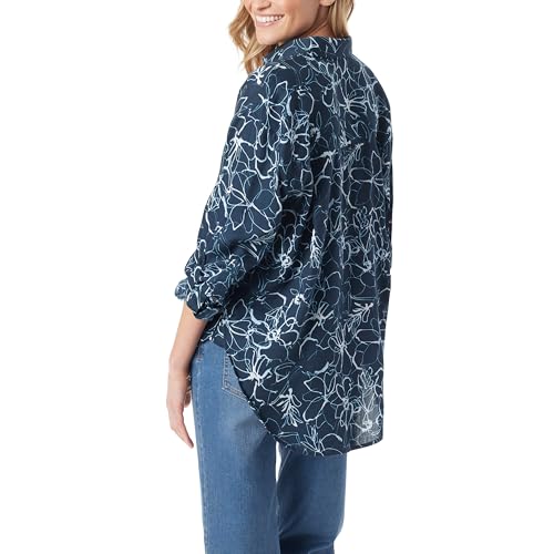 Image of Gloria Vanderbilt Women's Amanda Oversized Button Down Shirt with Roll-tab Sleeves