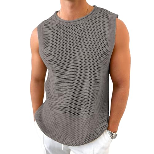 Gilet sans manches homme en mesh respirant pour le sport et l'été