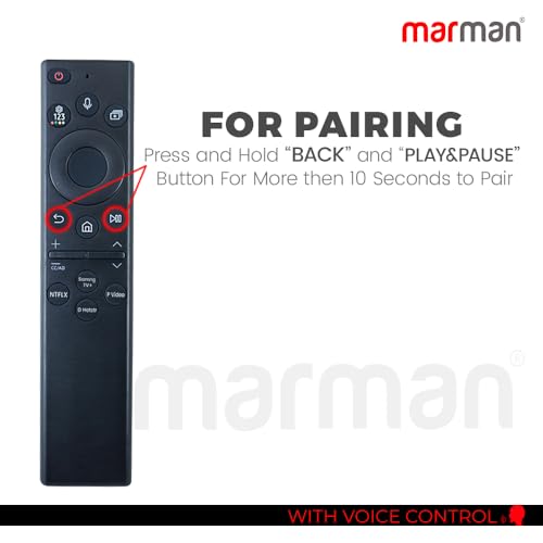 Image of marman Compatible with Samsung Smart TV Remote RM-G2300 QLED HDTV 4K Series Suitable for Q60 70 80 Model with Bluetooth & Voice Command Feature - Pairing Must !