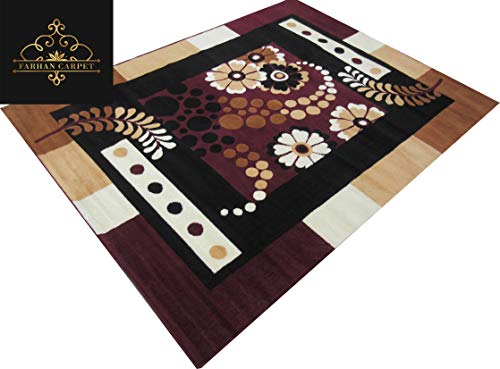 Image of Polypropylene & Acrylic Wool Carpet (Multicolor, 5 X 7 Feet, Pack of 1), Large Rectangle