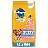 Pedigree Puppy Dry Puppy Food, Chicken, Rice, and Vegetable Flavor, 14 lb. Bag