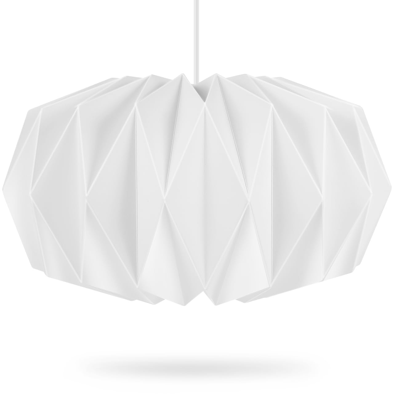 Didiseaon Magnetic Lampshade Origami Paper Light Cover Accessory for E27 Pendant Lamp Decorative Lamp Shade for Bedroom Living Room Home Decor 16.54X16.54X6.69In