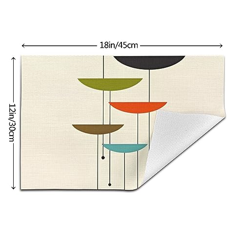 Sets de table en PVC résistant à la chaleur et lavables pour décoration de table - 5