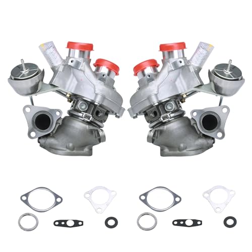 KALANBAY 2Pcs Left & Right Complete Turbocharger Kit For 2011-2012 Ford F-150, 3.5L Ecoboost, with Wastegate Actuator & Gasket,# CL3Z-6K682-C CL3Z-6K683-D