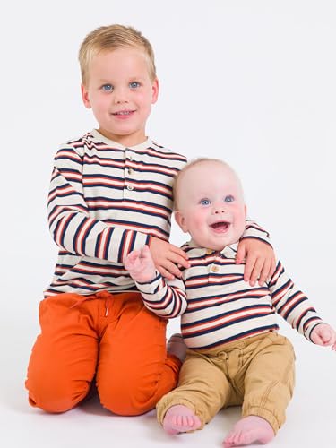 Image of RUGGEDBUTTS Baby /Toddler Boys Long Sleeve Henley Tee - Knit Henley Shirt