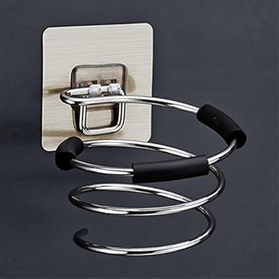 Hair Dryer Holder with Suction Cup - Spiral Rack to Securely Mount Your Dryer on Walls
