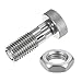 HARFINGTON Spring Plunger with Knurled Handle M16x2 Pin Dia.8mm Retractable Release Pins Stainless Steel Non-Locking Retractable Index Plunger for Industrial Equipment Location Pin
