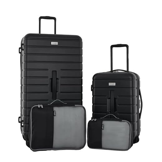 Best luggage store in los angeles for trunk Wrangler 4 Piece Expandable Trunk Luggage Set