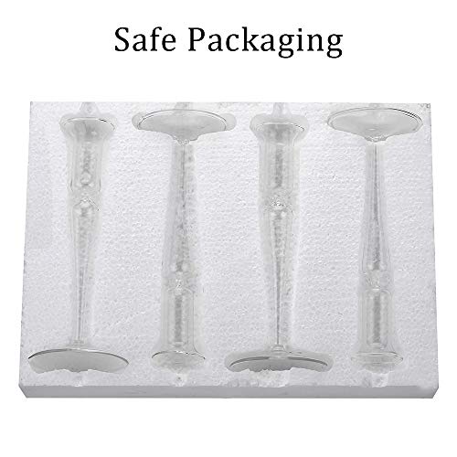 Sziqiqi 4er-Set (1 Satz) Kerzenständer aus Glas, Kerzenhalter mit minimalistischem Stil, Kerzenständer für Wohnzimmer Esstisch, Hochzeit Party Tischdekoration Kerzenständer (Groß) - Image 7