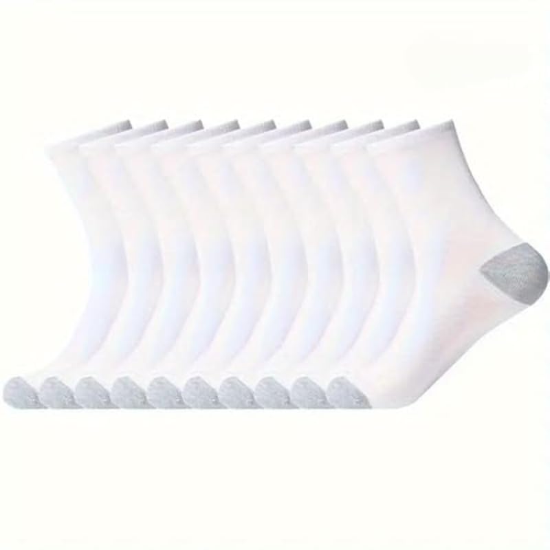 Mid Length Socks for Men, Breathable and Comfortable, Suitable for Casual Sports (10 Pairs)2