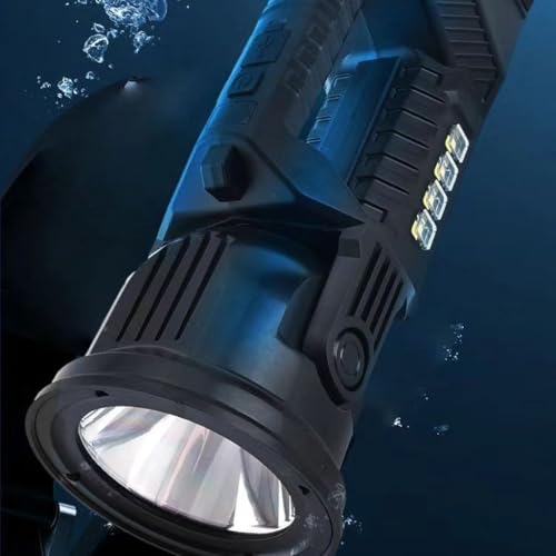 Image of Glaceon Rechargeable Spotlight Flashlight, High Lumens Handheld Spotlight,LED Searchlight 6 Light Modes Foldable Tripod for During Hurricane,Emergency,Outages,Hunting, Hiking, Camping (GC-09)