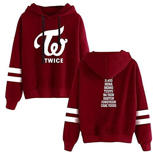 KPOP Twice Sudaderas con Capucha de Manga Larga Impresión Hoodies Suelto Pullover...