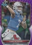 Football Trading Card 2022 Bowman Chrome University Refractor Purple #43 Luke Altmyer NM Near Mint 195/399
