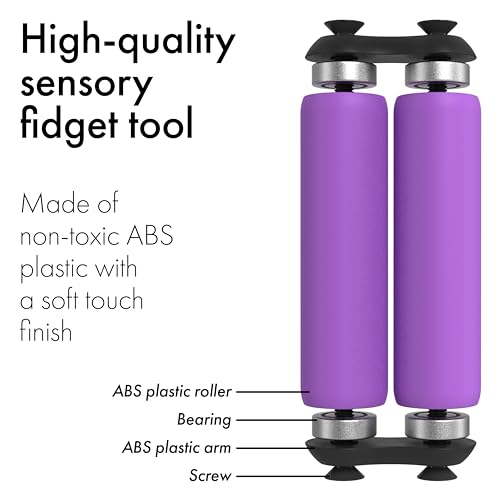 Image of ONO Roller - Handheld Fidget Toy for Adults | Help Relieve Stress, Anxiety, Tension | Promotes Focus, Clarity | Compact, Portable Design (Purple, Full Size - ABS Plastic)
