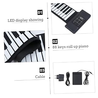 TOYANDONA 1 Jeu De 88 Rouleaux 88 touches de piano instrument de musique piano pour débutant piano électronique roulé à la main piano roulé à la main Piano pliable 88 touches Plastique Black - Les Beatles, Paul McCartney, John Lennon, RIngo Starr, George Harrison TOYANDONA 1 Jeu De 88 Rouleaux 88 touches de piano instrument de musique piano pour débutant piano électronique roulé à la main piano roulé à la main Piano pliable 88 touches Plastique Black – Image 4